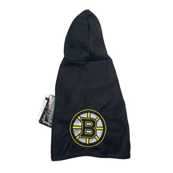 ALL STAR DOGS NHL Licensed Boston Bruins Polar Fleece Hooded Dog Jacket Medium - Picture 2 of 5